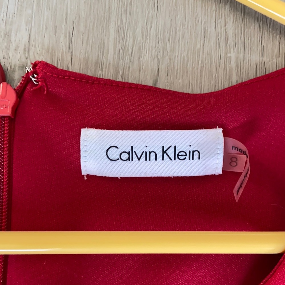 Red Calvin Klein work dress - amazing for the office or business event!